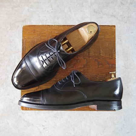 極上★(英)チーニー 6.5E【★ロイドフットウェア別注/Lloyd Footwear】Mシリーズ/89ラスト/ストレートチップ/カーフ/黒/CHEANEY★i327