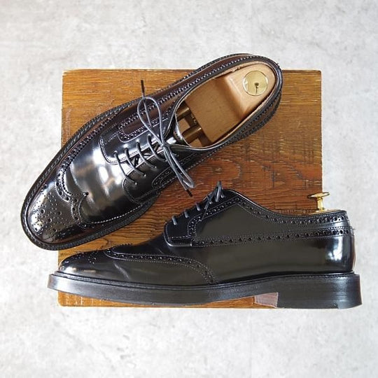 極美品★チャーチ 65F/UK6.5【定価￥181,500-★グラフトン/GRAFTON】173ラスト/フルブローグ/黒/メンズ/Church's★i328