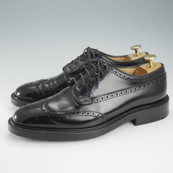 極美品★チャーチ 65F/UK6.5【定価￥181,500-★グラフトン/GRAFTON】173ラスト/フルブローグ/黒/メンズ/Church's★i328