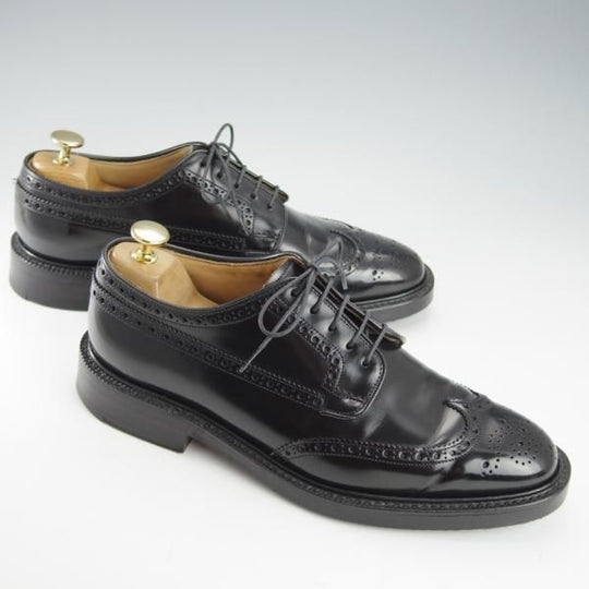 極美品★チャーチ 65F/UK6.5【定価￥181,500-★グラフトン/GRAFTON】173ラスト/フルブローグ/黒/メンズ/Church's★i328
