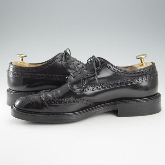 極美品★チャーチ 65F/UK6.5【定価￥181,500-★グラフトン/GRAFTON】173ラスト/フルブローグ/黒/メンズ/Church's★i328