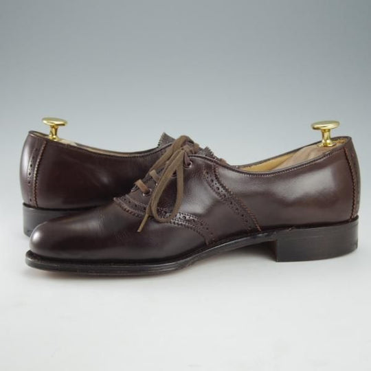 未使用★(英)グレンソン(レディース) 5D【貴重★footmaster/フットマスター】サドルシューズ/カーフ/濃茶/GRENSON★i329