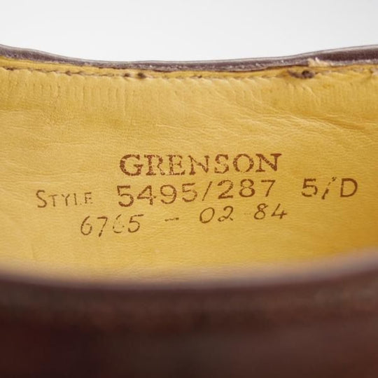未使用★(英)グレンソン(レディース) 5D【貴重★footmaster/フットマスター】サドルシューズ/カーフ/濃茶/GRENSON★i329
