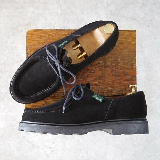 ★パラブーツ SIZE 42【現行定価￥79,200-★ミカエル/MICHAEL】チロリアンシューズ/スエード/NOIR/黒/Paraboot★i330