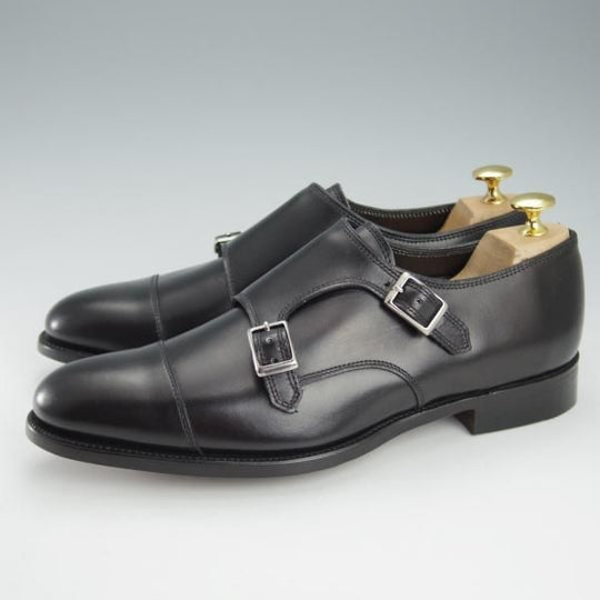 未使用★(英)アルフレッド・サージェント UK6.5【★DARCY/ダブルモンク】カーフ/黒/メンズ/Alfred Sargent★i332