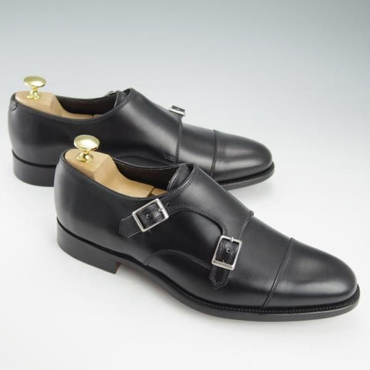 未使用★(英)アルフレッド・サージェント UK6.5【★DARCY/ダブルモンク】カーフ/黒/メンズ/Alfred Sargent★i332