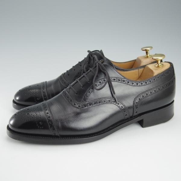 美品★J.M.ウェストン 8E【現行定価￥148,500-★310/セミブローグ】11ラスト/カーフ/黒/メンズ/Weston/ウエストン★i334
