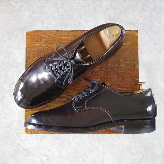 極上★オールデン 8D【コードバン仕様★ユナイテッドアローズ別注/ミリタリーラスト】23974F/プレーントゥ/黒/メンズ/Alden★i337