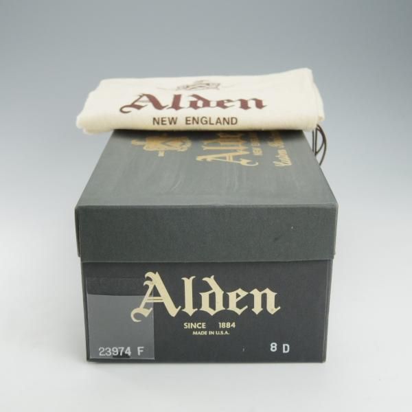 極上★オールデン 8D【コードバン仕様★ユナイテッドアローズ別注/ミリタリーラスト】23974F/プレーントゥ/黒/メンズ/Alden★i337