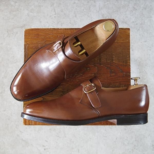 極上★チャーチ 85F/UK8.5【現行定価￥158,400-★73ラスト/BECKET/ベケット】モンクストラップ/ネバダカーフ/茶/Church's★i338