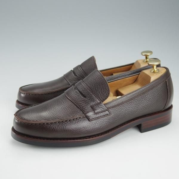 極美品★(スペイン製)YANKO/ヤンコ SIZE 7【★グッドイヤーウェルテッド製法/コインローファー】14802/グレインレザー/濃茶/メンズ★i339