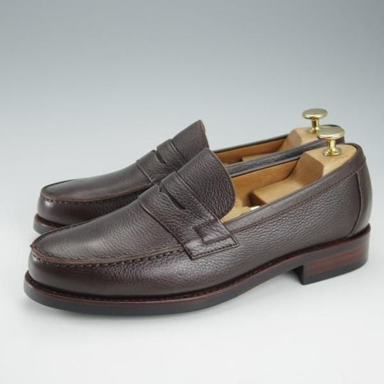 極美品★(スペイン製)YANKO/ヤンコ SIZE 7【★グッドイヤーウェルテッド製法/コインローファー】14802/グレインレザー/濃茶/メンズ★i339