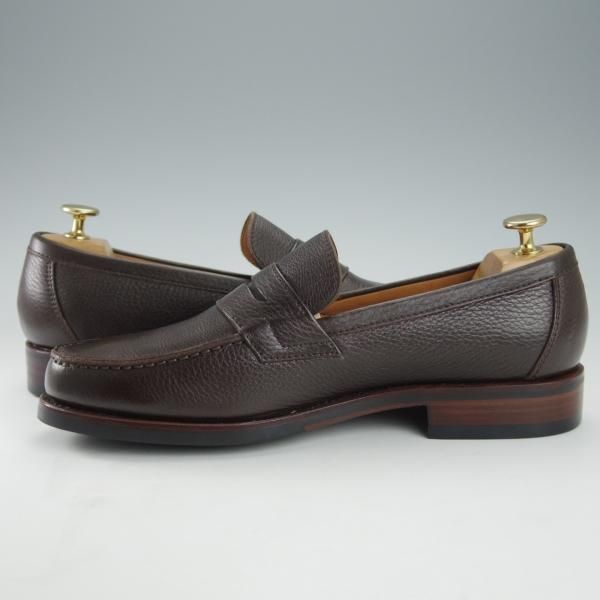 極美品★(スペイン製)YANKO/ヤンコ SIZE 7【★グッドイヤーウェルテッド製法/コインローファー】14802/グレインレザー/濃茶/メンズ★i339