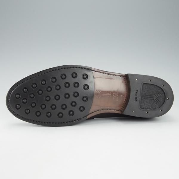 極美品★(スペイン製)YANKO/ヤンコ SIZE 7【★グッドイヤーウェルテッド製法/コインローファー】14802/グレインレザー/濃茶/メンズ★i339