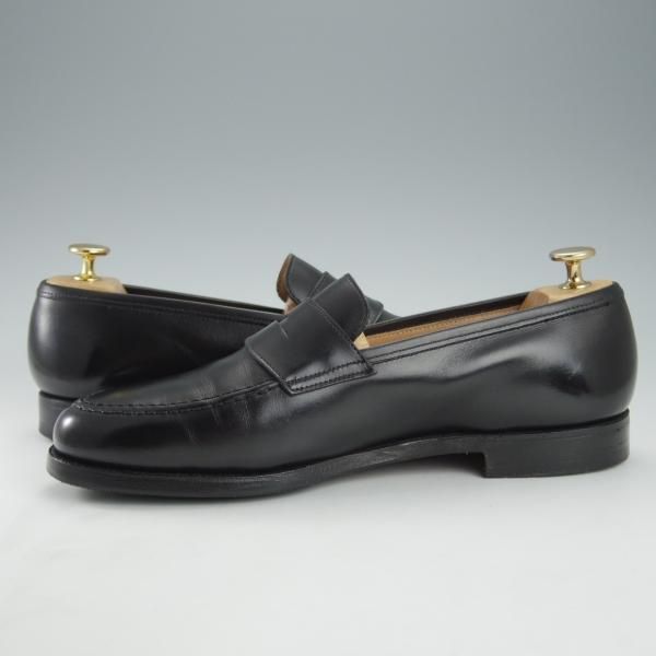 極上★クロケット&ジョーンズ 7.5E【定価￥83,600-★ビームスF別注/MAINE】376ラスト/コインローファー/黒/BEAMS/Crockett&Jones★i340