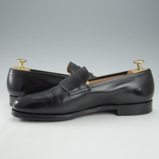 極上★クロケット&ジョーンズ 7.5E【定価￥83,600-★ビームスF別注/MAINE】376ラスト/コインローファー/黒/BEAMS/Crockett&Jones★i340