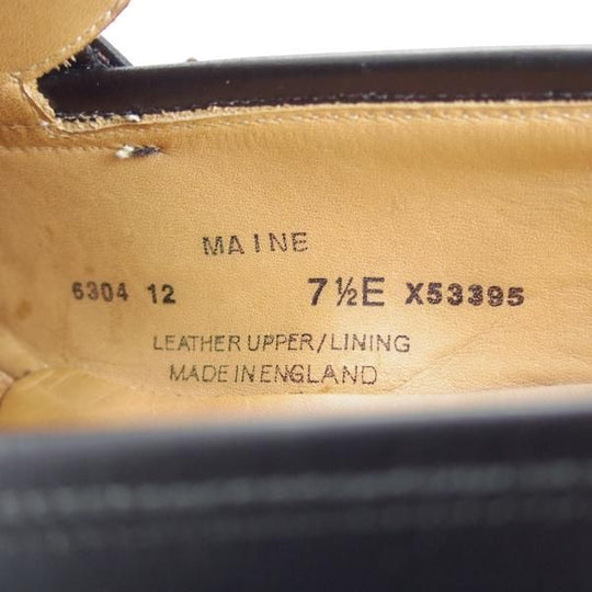 極上★クロケット&ジョーンズ 7.5E【定価￥83,600-★ビームスF別注/MAINE】376ラスト/コインローファー/黒/BEAMS/Crockett&Jones★i340