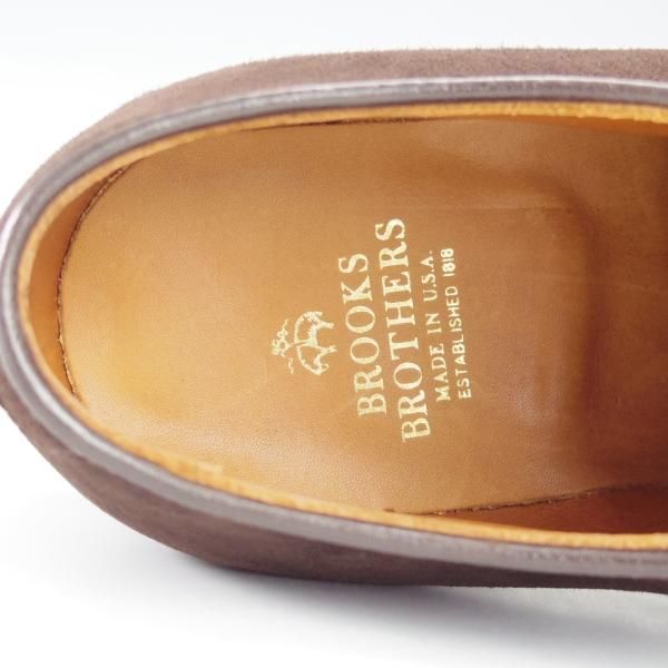 未使用★オールデン 8D【定価10万円程度★ブルックスブラザーズ別注/02059】ストレートチップ/スエード/BROOKS BROTHERS/Alden★i342