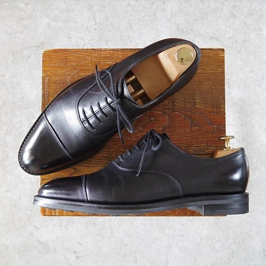 極美品★ジョンロブ 6.5E【定価￥195,800-★アクアカーフ仕様のシティ2/CITY/7000ラスト】ストレートチップ/黒/JOHN LOBB★i344