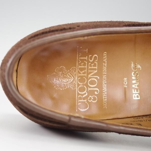 極上★クロケット&ジョーンズ 6E【定価￥75,900-★CAVENDISH 3/ビームスF別注】タッセルローファー/スエード/濃茶/Crockett&Jones★i347