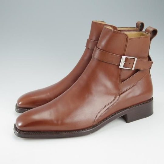 極美品★(伊)サルヴァトーレ・フェラガモ 8EE【ブラックラピド製法★ジョッパーブーツ/カーフ】茶/メンズ/Salvatore Ferragamo★i351