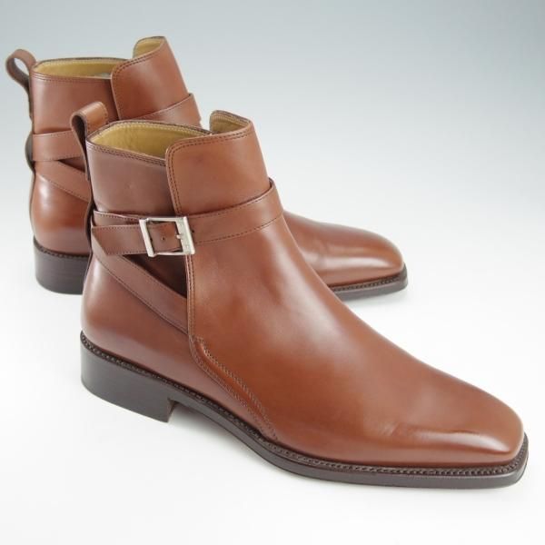 極美品★(伊)サルヴァトーレ・フェラガモ 8EE【ブラックラピド製法★ジョッパーブーツ/カーフ】茶/メンズ/Salvatore Ferragamo★i351
