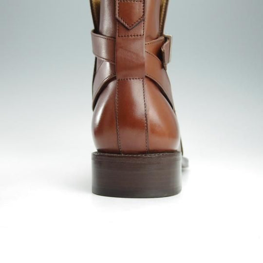 極美品★(伊)サルヴァトーレ・フェラガモ 8EE【ブラックラピド製法★ジョッパーブーツ/カーフ】茶/メンズ/Salvatore Ferragamo★i351