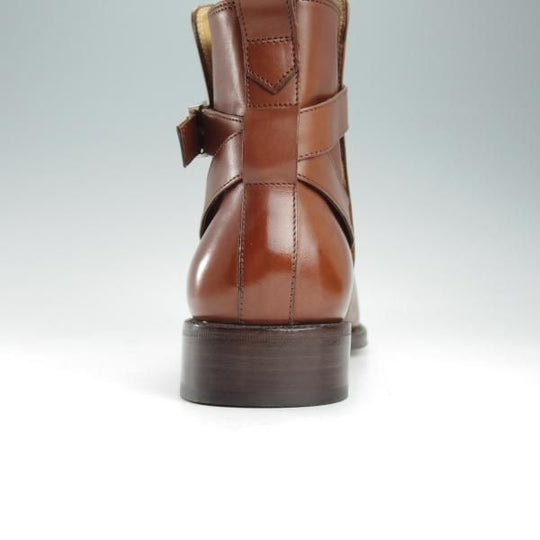 極美品★(伊)サルヴァトーレ・フェラガモ 8EE【ブラックラピド製法★ジョッパーブーツ/カーフ】茶/メンズ/Salvatore Ferragamo★i351