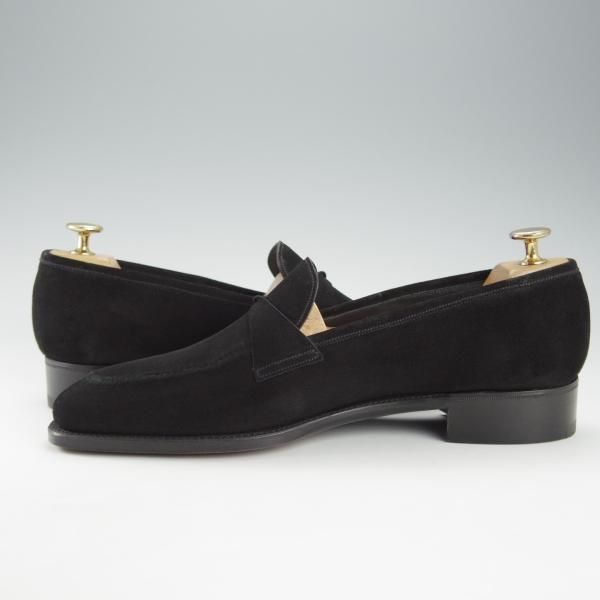 ほぼ試着程度★(英)ガジアーノ&ガーリング 7E【モデル定価￥242,000-★ANTIBES/アンティーブス】ローファー/黒/GAZIANO&GIRLING★i353