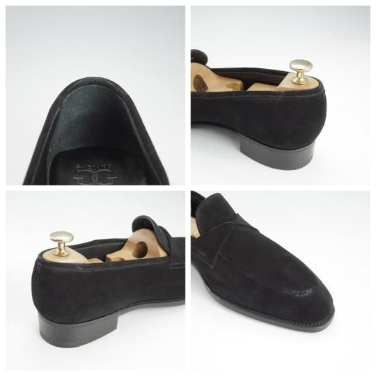 ほぼ試着程度★(英)ガジアーノ&ガーリング 7E【モデル定価￥242,000-★ANTIBES/アンティーブス】ローファー/黒/GAZIANO&GIRLING★i353