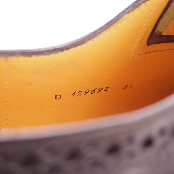 未使用★(伊)タニノクリスチー SIZE 8.5【デッドストック品★クォーターブローグ/129692】カーフ/黒/メンズ/TANINO CRISCI★i354