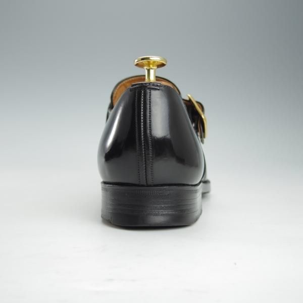 極上★チャーチ 85E/UK8.5【旧チャーチ★73ラスト/ブックバインダーカーフ】3都市ロゴ/モンクストラップ/黒/メンズ/Church's★i355