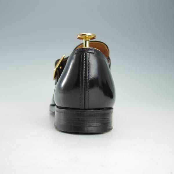 極上★チャーチ 85E/UK8.5【旧チャーチ★73ラスト/ブックバインダーカーフ】3都市ロゴ/モンクストラップ/黒/メンズ/Church's★i355