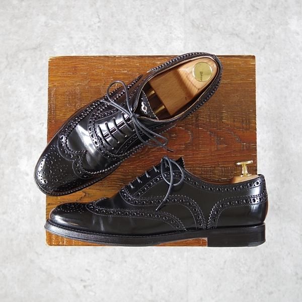 極上★チャーチ(レディース) SIZE 37【定価￥176,000-★バーウッド/BURWOOD WP】ポリッシュドバインダーカーフ/黒/Church's★i359
