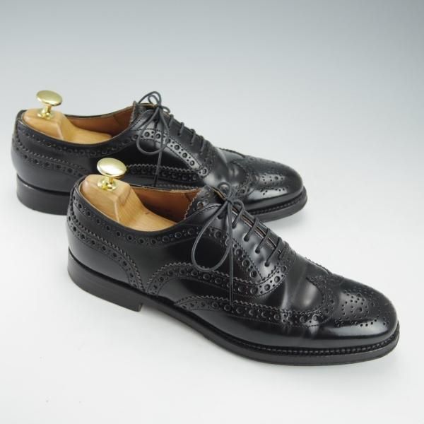 極上★チャーチ(レディース) SIZE 37【定価￥176,000-★バーウッド/BURWOOD WP】ポリッシュドバインダーカーフ/黒/Church's★i359