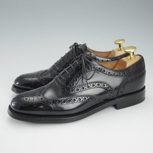 極美品★チャーチ(レディース) SIZE 35【定価￥155,100-★バーウッド/BURWOOD WG】ポリッシュドバインダーカーフ/黒/Church's★i362