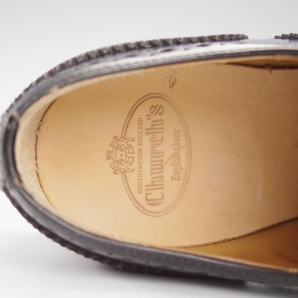 極美品★チャーチ(レディース) SIZE 35【定価￥155,100-★バーウッド/BURWOOD WG】ポリッシュドバインダーカーフ/黒/Church's★i362