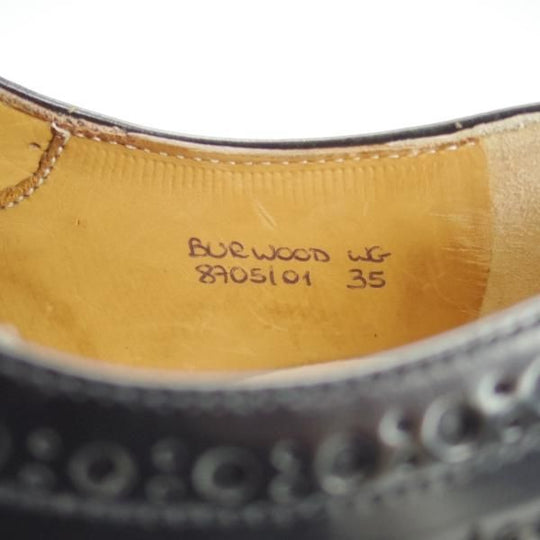 極美品★チャーチ(レディース) SIZE 35【定価￥155,100-★バーウッド/BURWOOD WG】ポリッシュドバインダーカーフ/黒/Church's★i362