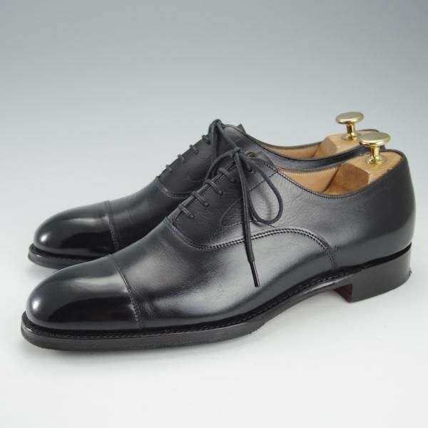 美品★(英)チーニー 7F【定価￥78,100-★アルフレッド/ALFRED】125ラスト/ストレートチップ/カーフ/黒/メンズ/CHEANEY★i363