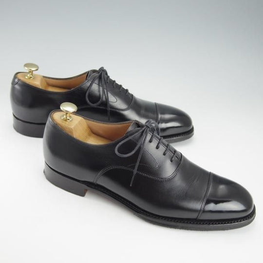 美品★(英)チーニー 7F【定価￥78,100-★アルフレッド/ALFRED】125ラスト/ストレートチップ/カーフ/黒/メンズ/CHEANEY★i363
