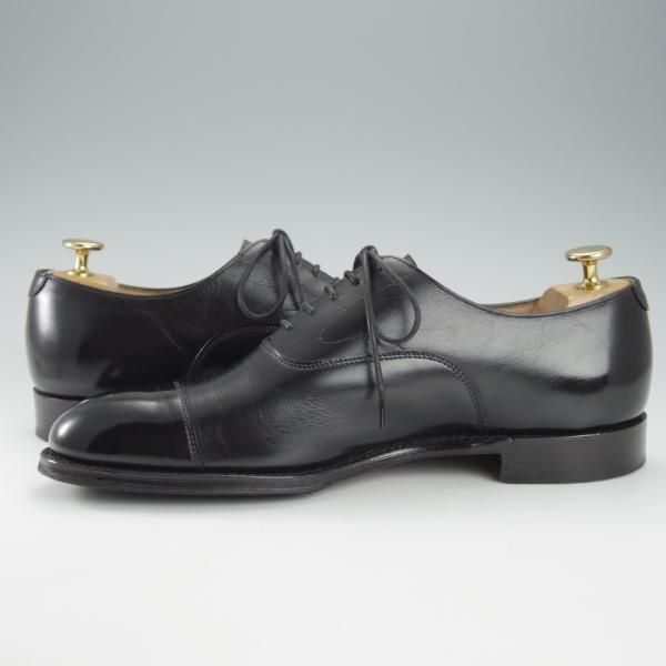 美品★(英)チーニー 7F【定価￥78,100-★アルフレッド/ALFRED】125ラスト/ストレートチップ/カーフ/黒/メンズ/CHEANEY★i363