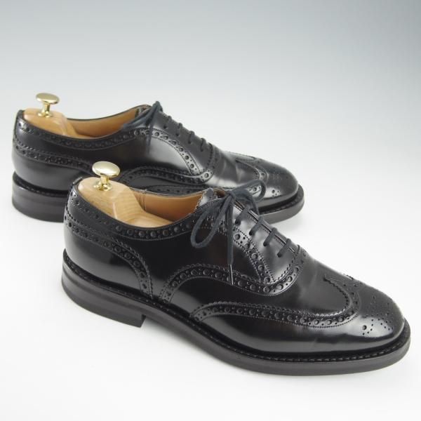 美品★チャーチ 75G/UK7.5【定価￥160,600-★ライトウェイトソール仕様/BURWOOD RLW】バーウッド/81ラスト/フルブローグ/Church's★i364