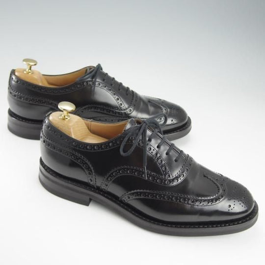 美品★チャーチ 75G/UK7.5【定価￥160,600-★ライトウェイトソール仕様/BURWOOD RLW】バーウッド/81ラスト/フルブローグ/Church's★i364