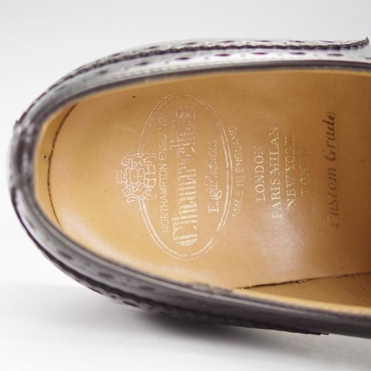 美品★チャーチ 75G/UK7.5【定価￥160,600-★ライトウェイトソール仕様/BURWOOD RLW】バーウッド/81ラスト/フルブローグ/Church's★i364