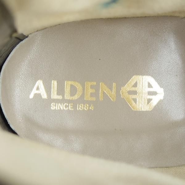 ★オールデン 5E【貴重★旧ロゴ/レースアップブーツ】502/パンチドキャップトゥ/黒/メンズ/Alden★i365