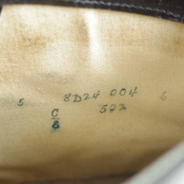 ★オールデン 5E【貴重★旧ロゴ/レースアップブーツ】502/パンチドキャップトゥ/黒/メンズ/Alden★i365