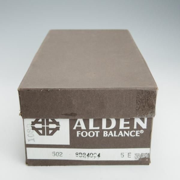 ★オールデン 5E【貴重★旧ロゴ/レースアップブーツ】502/パンチドキャップトゥ/黒/メンズ/Alden★i365