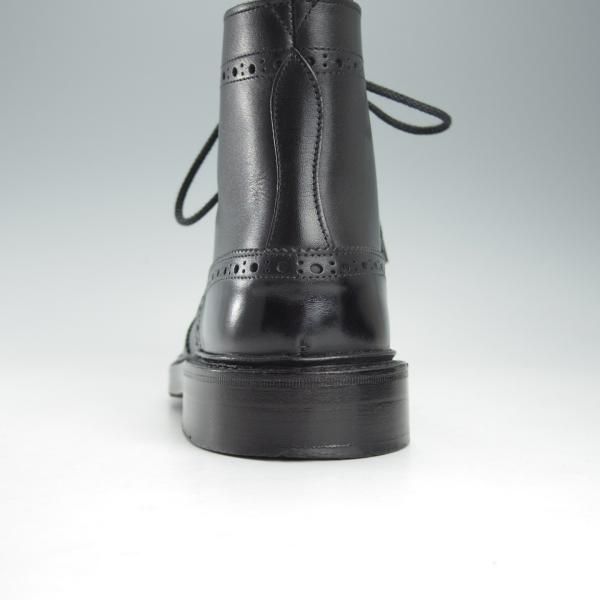 美品★トリッカーズ SIZE 5【モデル定価￥88,000-★ユニオンワークス別注/ストウ/STOW】5634/カントリーブーツ/黒/Tricker's★i366