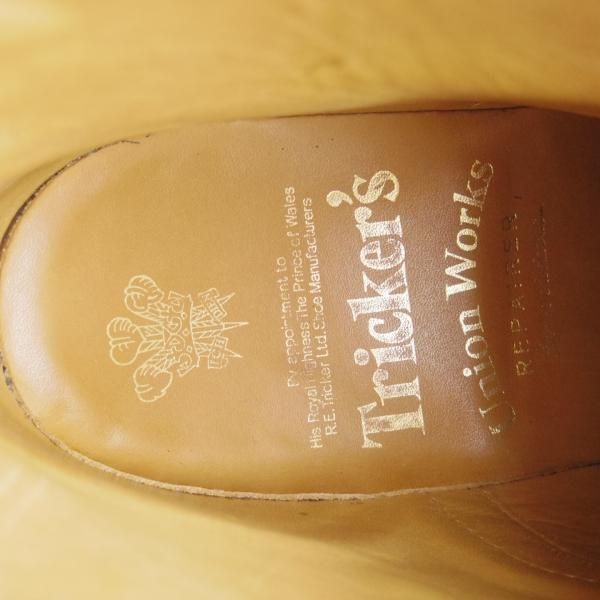 美品★トリッカーズ SIZE 5【モデル定価￥88,000-★ユニオンワークス別注/ストウ/STOW】5634/カントリーブーツ/黒/Tricker's★i366