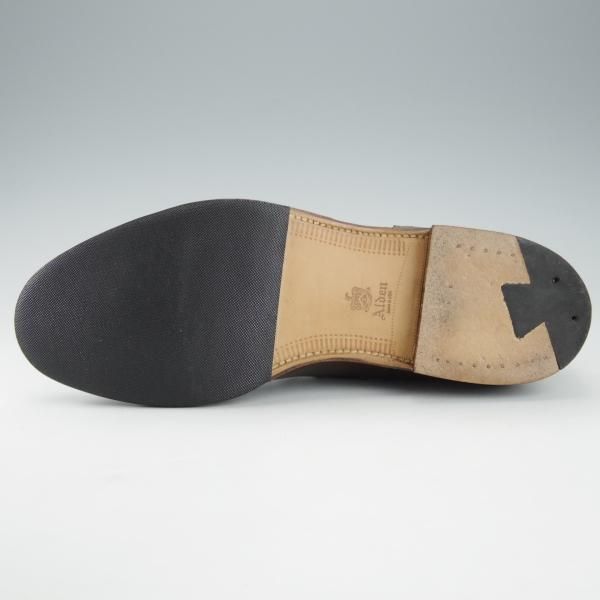 極美品★オールデン 8.5D【貴重★シガー色/コードバン/9084】ハンプトンラスト/セミブローグ/茶/メンズ/ALDEN★i367